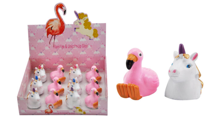 flamingo and unicorn lip balm